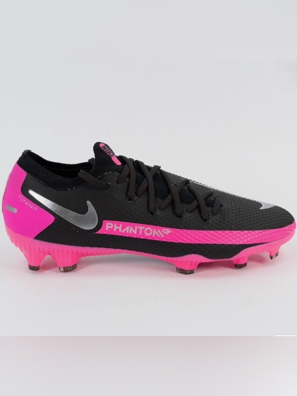 Nike Womens Cleats Phantom GT Pro FG Black Silver Pink Blast CK8451-006 soccer 9
